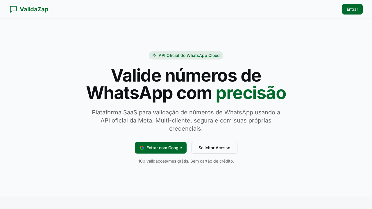 Screenshot ValidaZap